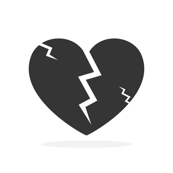 Broken heart icon - vector. - Вектор, зображення