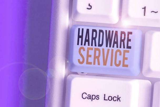 Textzeichen mit Hardware-Service. konzeptioneller Foto-Akt der Unterstützung und Wartung von Computerhardware. - Foto, Bild