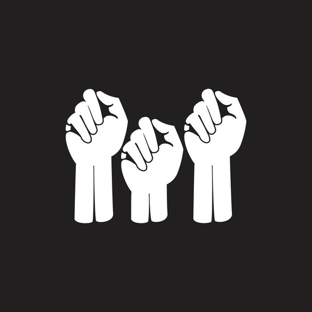 protest hand fist group symbol decoration vector - Vector, Image