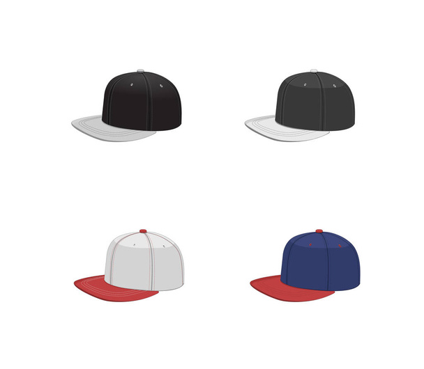 Gorra de béisbol. sombrero de diseño hip hop. ilustración de vector aislado
 - Vector, imagen