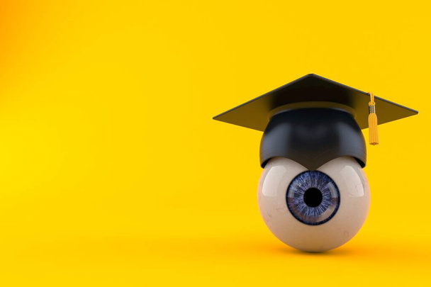 Eye ball with mortarboard - Photo, Image