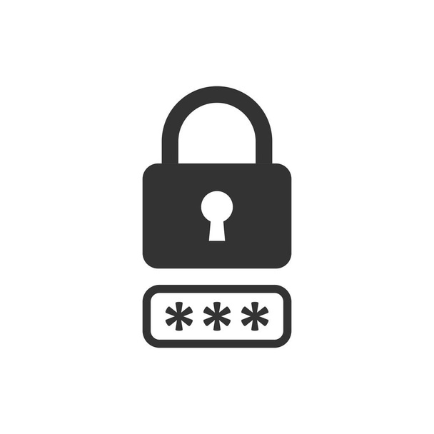 Login-Symbol im flachen Stil. Abbildung zum Passwort-Zugriffsvektor auf - Vektor, Bild