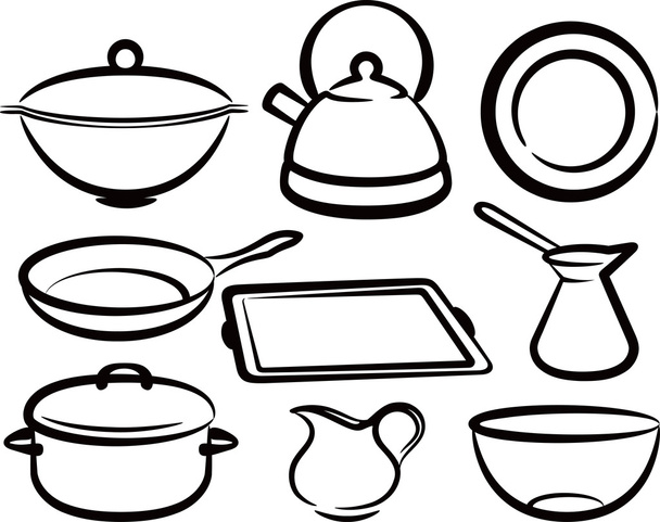 Set of kitchen utensil - Foto, afbeelding