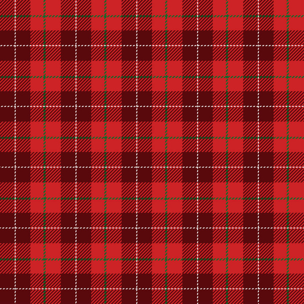 Tartan red and dark red seamless pattern. - Vector, Image