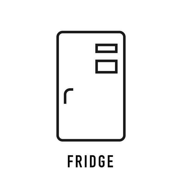 Hűtő ikonok. A hűtővektor vázlatos ikonja - Vektor, kép