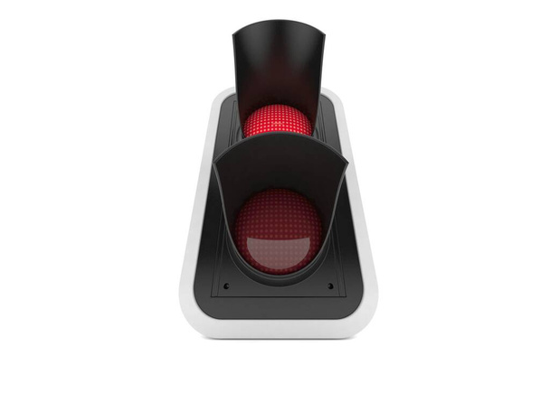 Червоний світлофор під низьким кутом
 - Фото, зображення