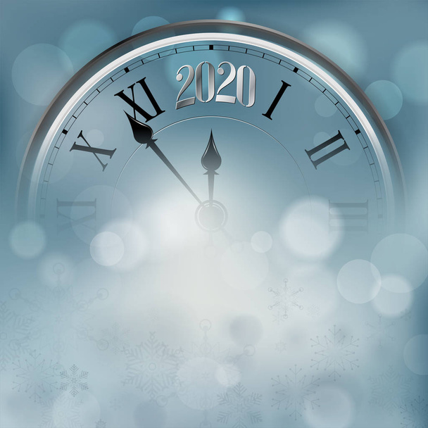 2020年新年番号付き抽象古い時計のセグメント - ベクター画像