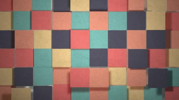 Colorful Paper Tiles Seamlessly Animated. Ideal For Your Creative, Playful, Inspirative And Paper Related Projects. High-Quality 4K 60fps Animation - Footage, Video