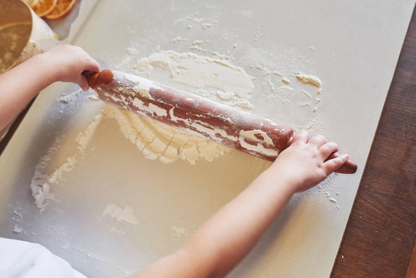 Cooking process. Homemade Bread. Plaque for text - Fotó, kép