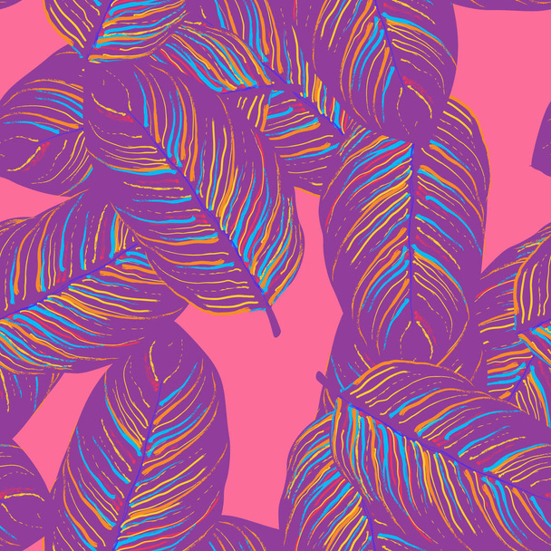 Tropical Leaf. Modern Motif. Jungle Print. Foliage - Vector, Image