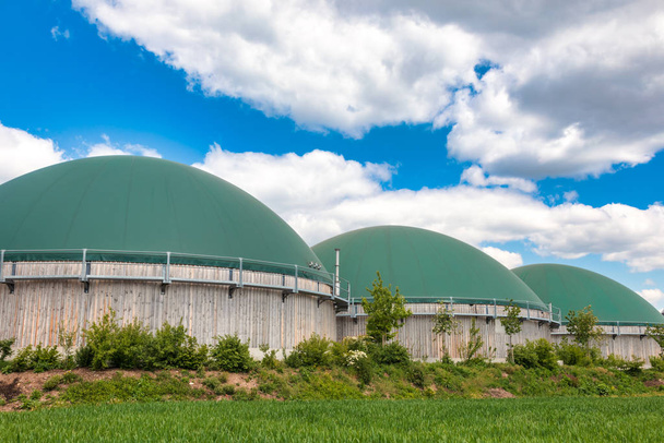 Biogáz üzem Németországban Bioüzemanyag-ipari koncepció - Fotó, kép