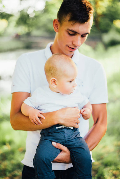 happy father and baby son - 写真・画像