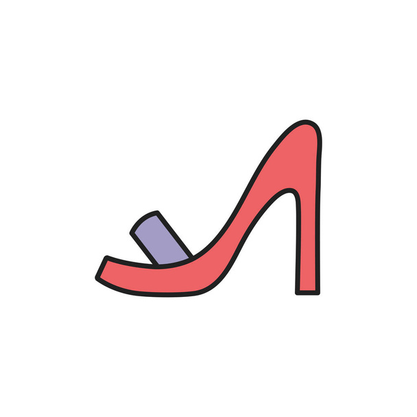 Isolated heels icon fill design - Vektör, Görsel
