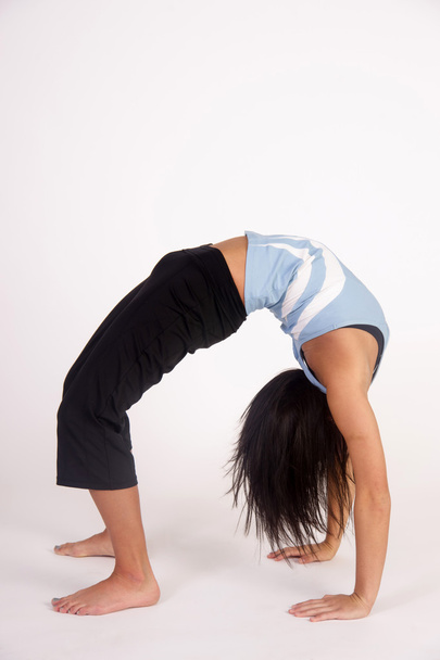 Beautiful Young Brunette Woman Practicing Yoga Meditation Pose - Foto, Bild