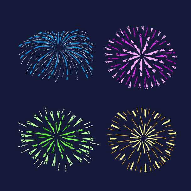 Illustrazione di fuochi d'artificio monocromatici Set
  - Vettoriali, immagini