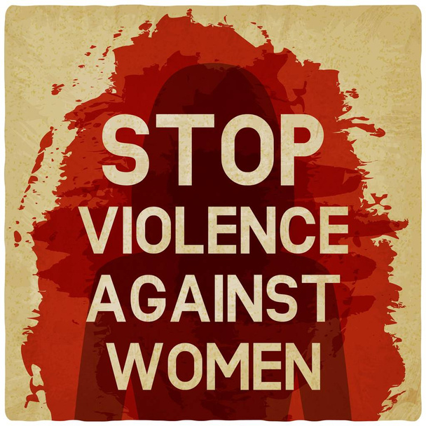 Stop violence against women concept - Vettoriali, immagini