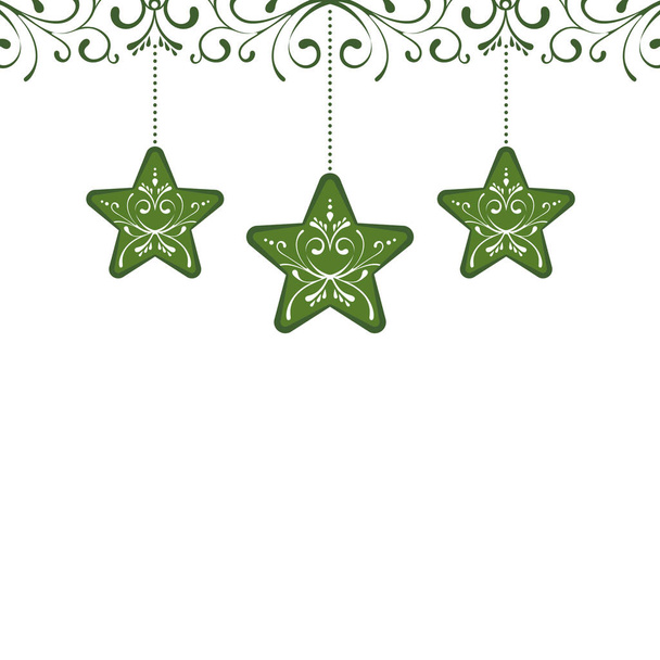Verde Natal decoração cartão decoração elemento fundo
 - Vetor, Imagem