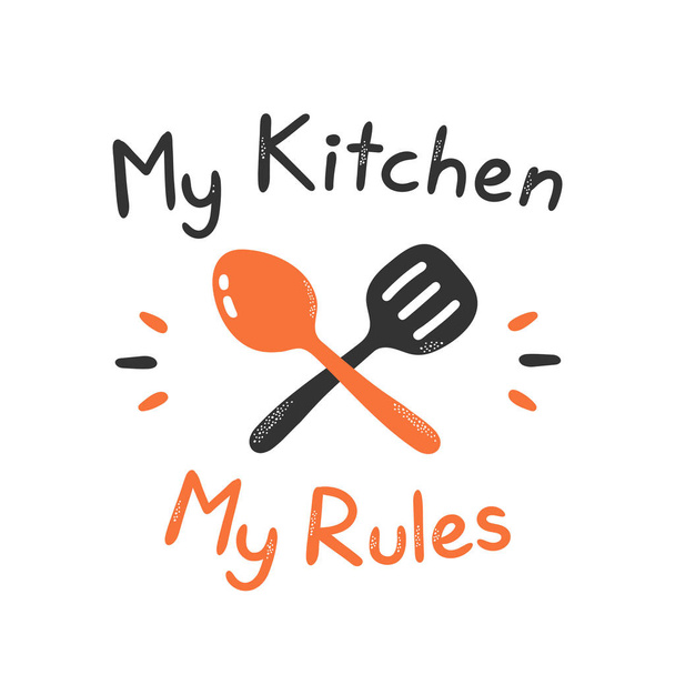 La mia cucina le mie regole stampa design
. - Vettoriali, immagini