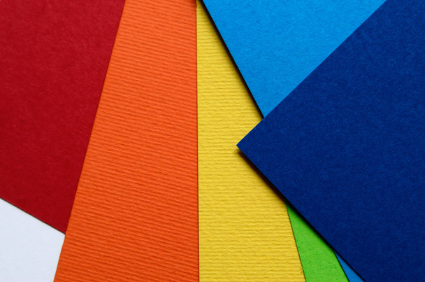 Texture of bright sheets of color cardboard closeup - Foto, afbeelding