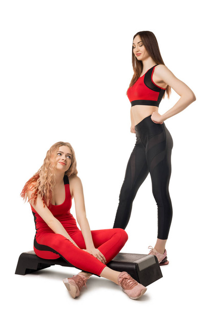 Slim fitness models in sportswear view - Zdjęcie, obraz