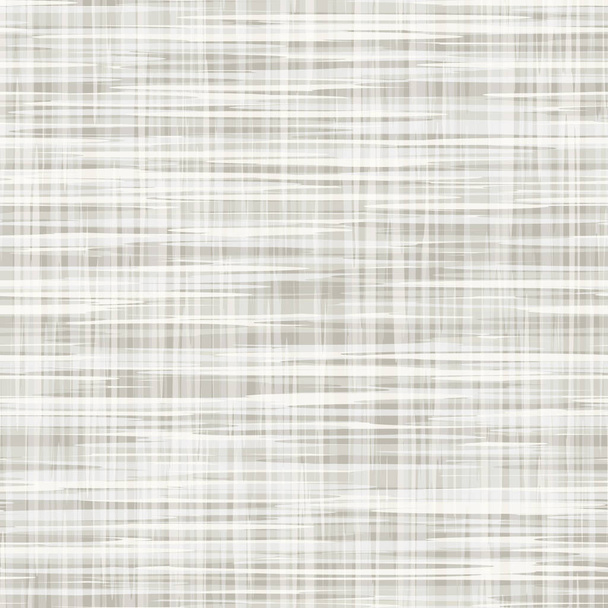 ナチュラルグレーホワイトフランスリネンテクスチャ背景。亜麻繊維シームレスパターン。オーガニック糸は、壁紙、袋布包装、キャンバスのための織物を閉じます。ベクトルEps10の繰り返しタイル - ベクター画像