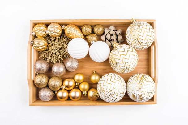 Collection of Christmas decorations isolated on white background. - Valokuva, kuva