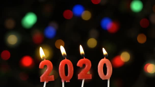 Yeni Yıl 2020 Mum ve Bokeh  - Video, Çekim