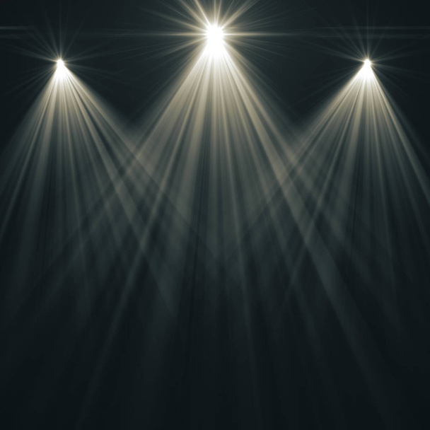 Black stage with spot lights. - Valokuva, kuva