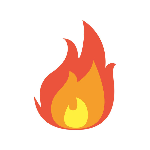 fire flame flat style icon - Vektör, Görsel