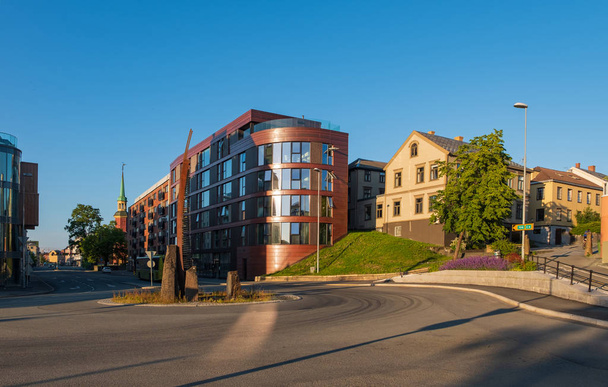 TRONDHEIM, NORWAY - July, 2019: Bakklandet is an old town neighborhood in the city of Trondheim. - Photo, Image