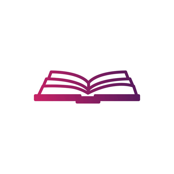 Design de gradiente de livro aberto isolado - Vetor, Imagem