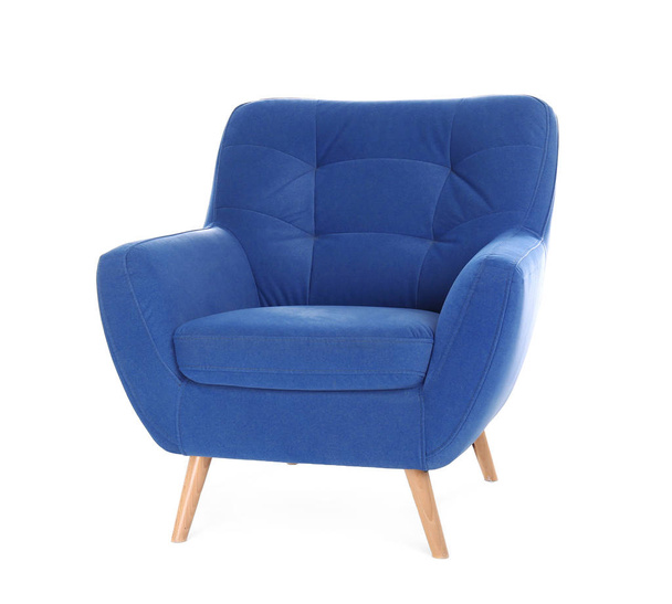 Comfortable armchair isolated on white. Interior element - Valokuva, kuva