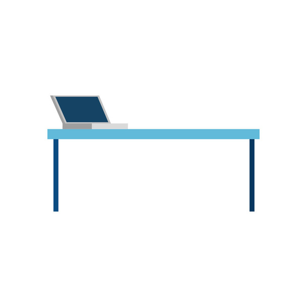 Изолированный дизайн офисного стола
 - Вектор,изображение