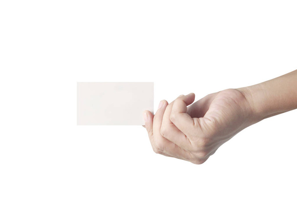 Рука тримає віртуальну картку з вашою. Ізольовані
 - Фото, зображення