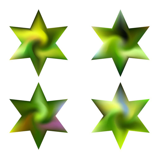 Kit of hexagram abstract backgrounds. - Vector, imagen