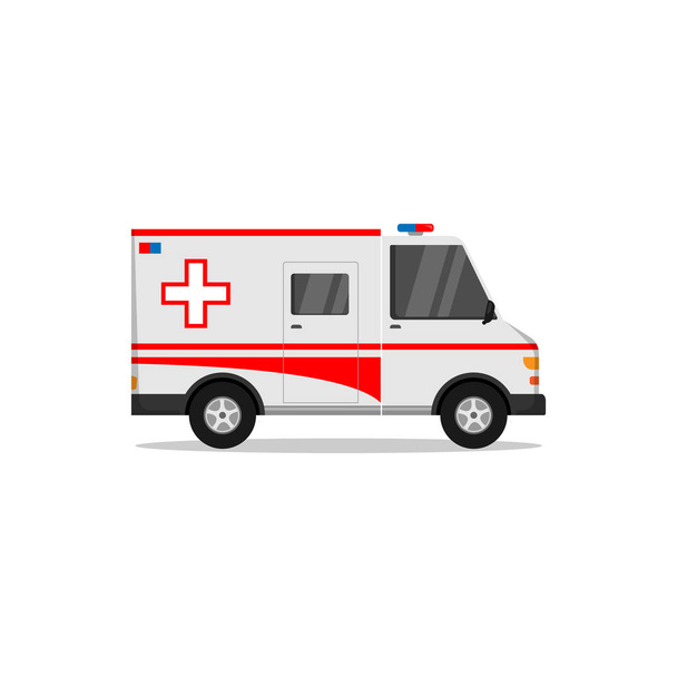 ambulance vector design with white and red - Vector, Image