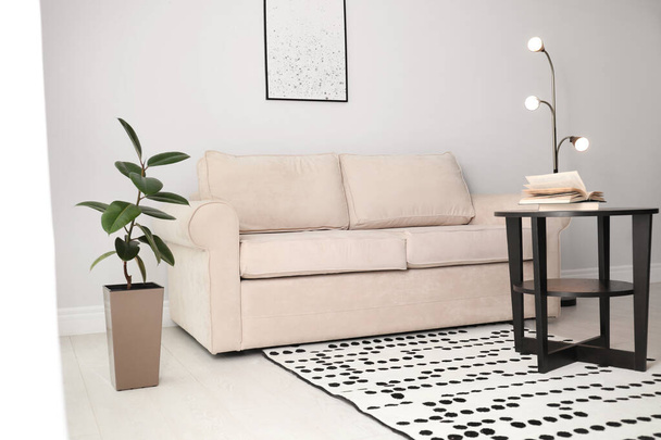 Modern comfortable sofa in stylish home interior - Fotografie, Obrázek