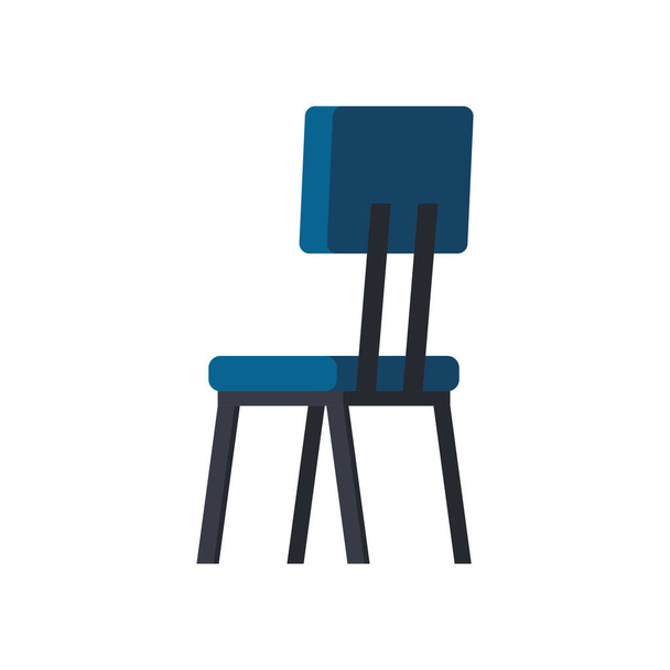 dřevěná židle nábytek izolované ikony - Vektor, obrázek