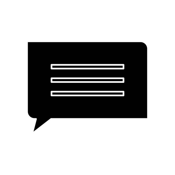 silhouette de bulle de parole symbole icône isolée
 - Vecteur, image