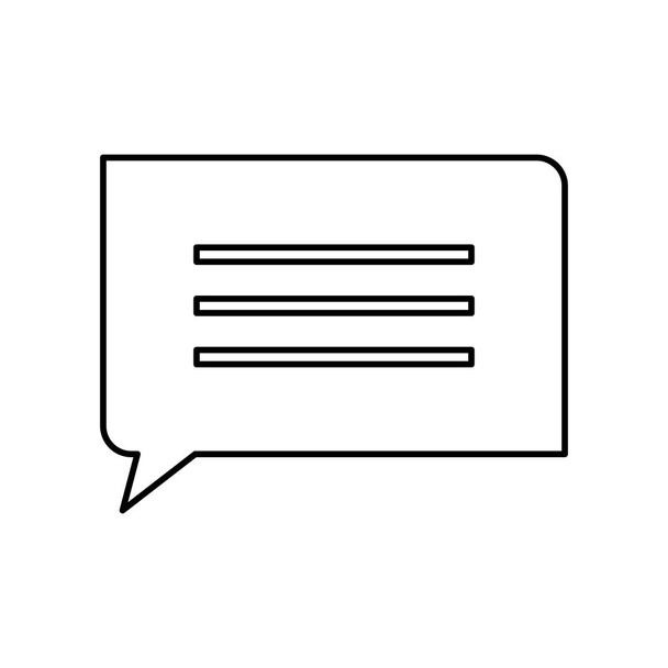 spraakbel lijn stijl pictogram - Vector, afbeelding