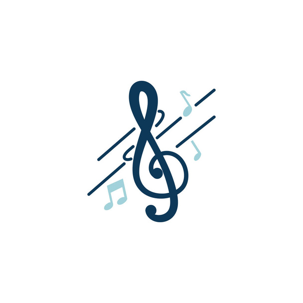 music note detailed style icon - Vector, Imagen