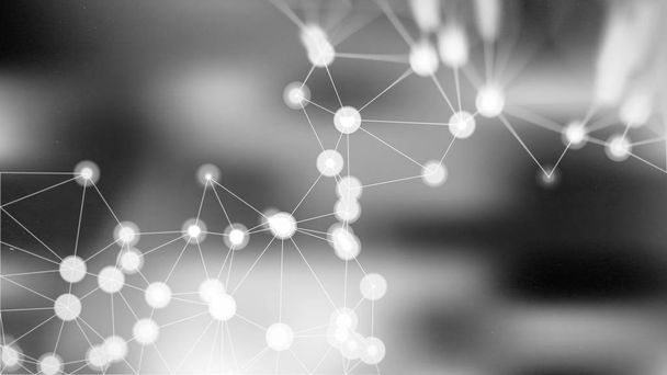 abstract connecting dots and lines graphic background - Photo, Image