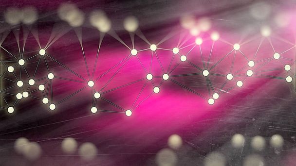 abstract connecting dots and lines graphic background - Photo, Image