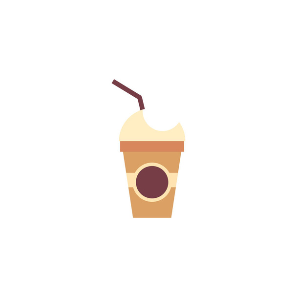 Isolated coffee mug icon flat design - Vecteur, image