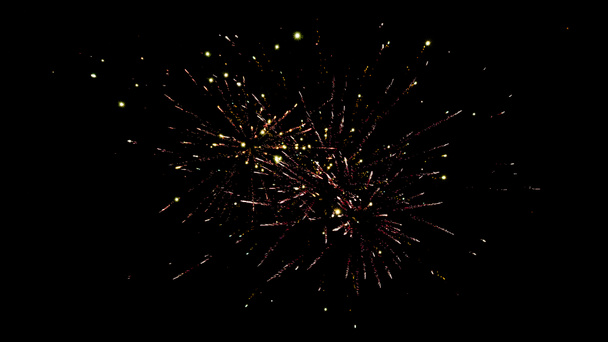 background with festive fireworks on party, isolated on black - Photo, Image