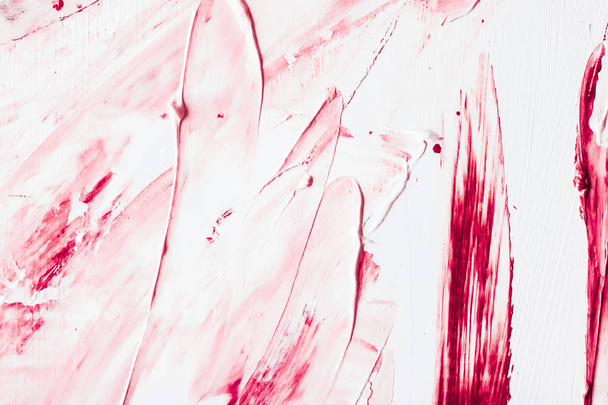 Artistic abstract texture background, pink acrylic paint brush s - Foto, Imagen