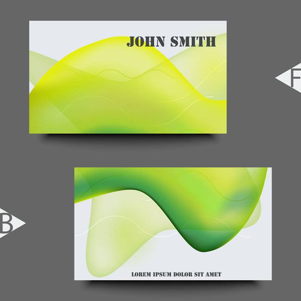 Colorful geometric background design. Fluid shapes composition with trendy gradients. Business card template. Eps10 Vector illustration - Vector, Image