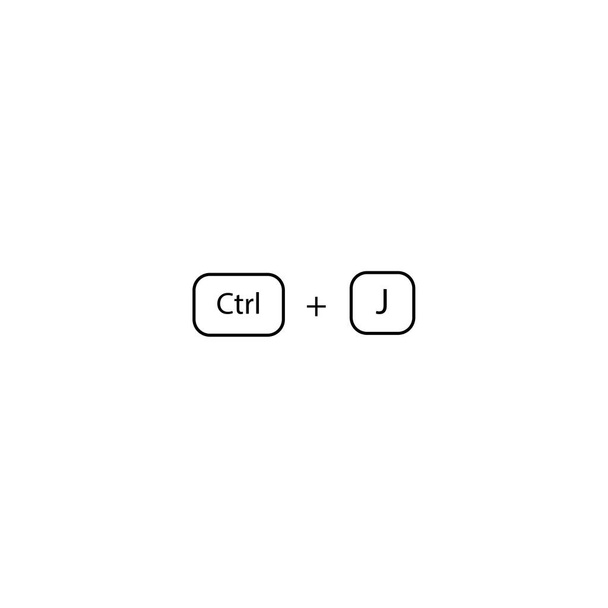 ホットキーの組み合わせはCtrl + J記号です。すべてのためのタブを開きます - ベクター画像
