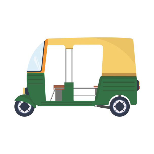 Ik ben Rickshaw. Indiase taxi. vectorillustratie - Vector, afbeelding
