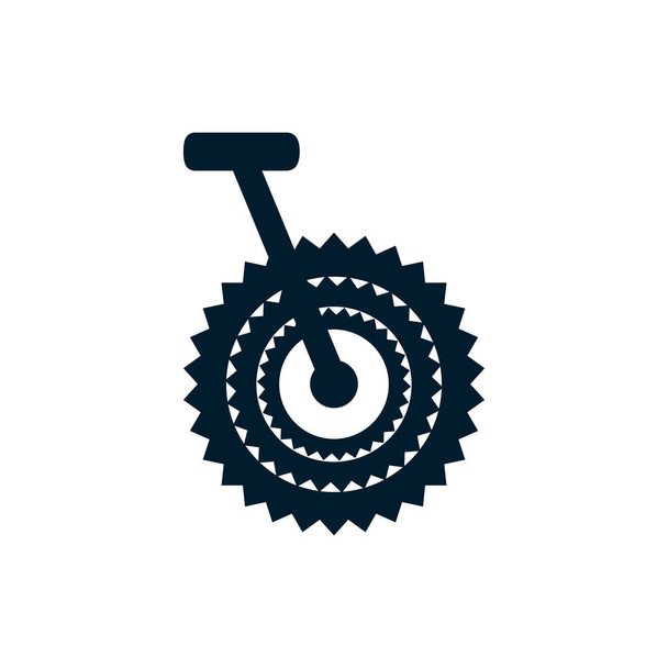 Isolated cycling pedal icon flat design - Vetor, Imagem
